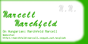 marcell marchfeld business card